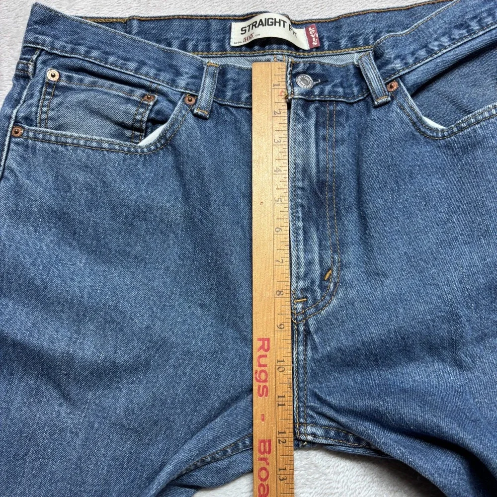 Levi's Jeans Mens 36x32 505 Straight Fit Blue Denim EUC Y2K
